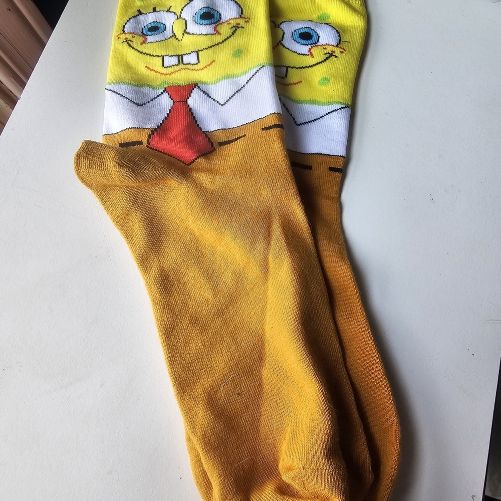SpongeBob SquarePants Yellow and White Socks